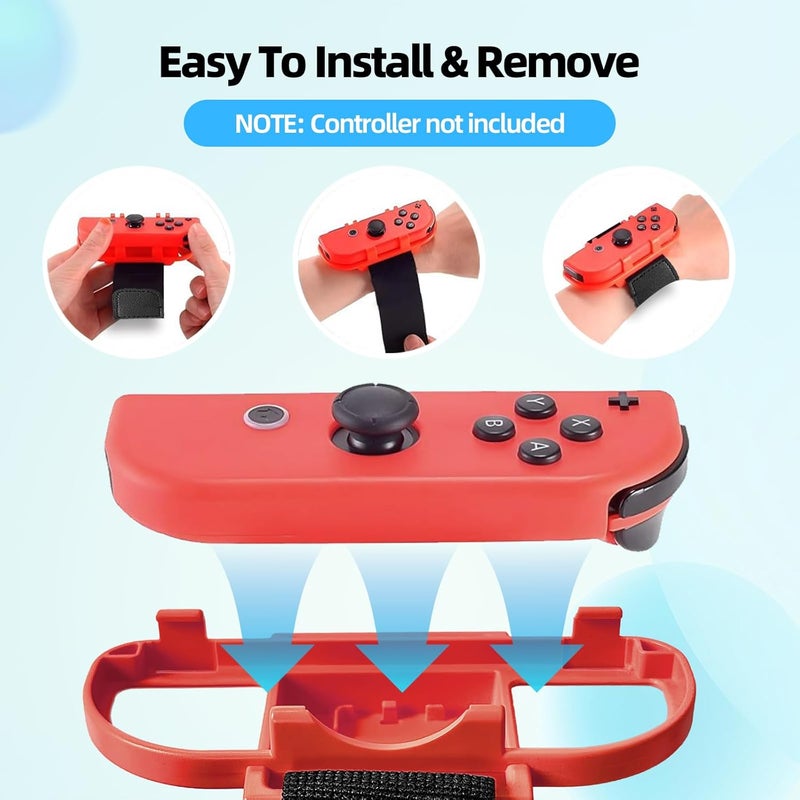 JoyHood Wrist Band Straps for Switch 2, Adjustable Elastic Strap Switch Controller Accessories compatible with Dance Game, ONLY for Switch 2 (2 Pack) - Image 3